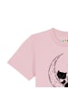 wat? Apparel T-Shirt Katze auf dem Mond in Rosa
