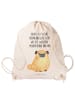 Mr. & Mrs. Panda Sportbeutel Mops mit Spruch in Creme