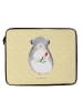Mr. & Mrs. Panda Laptophülle Chinchilla Blume ohne Spruch in Gelb Pastell