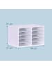 relaxdays Dokumentenablage in Weiß - (B)49 x (H)31 x (T)31 cm
