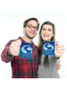 Mr. & Mrs. Panda Camping Tasse Sternzeichen Fische mit Spruch in Sternenhimmel Blau
