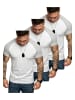 Amaci&Sons 3er-Pack T-Shirts 3. SALEM in (3x Weiß/Grau)