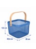 relaxdays Aufbewahrungskorb in Dunkelblau - (B)26x (H)17,5 x (T)24,5 cm