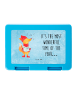 Mr. & Mrs. Panda Lunchbox Fuchs Sänger mit Spruch in Eisblau