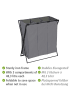 Wenko Wäschesammler Trio XL Grau, Wäschesammler Mod. Trio XL Grau in Grau