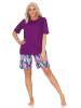 NORMANN Kurzarm Schlafanzug Shorty Pyjama in lila