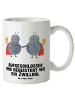 Mr. & Mrs. Panda Steinguttasse Sternzeichen Zwilling mit Spruch in Weiß