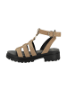 Les Tropéziennes par M Belarbi Flache Ledersandalen von Tobosued Braun