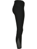 Urban Classics Urban Classics Damen Ladies High Waist Shiny Rib Pedal Pusher Leggings in black