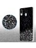 cadorabo Hülle für Samsung Galaxy A40 Glitter in Schwarz mit Glitter