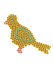 Nabbi BioBeads Stiftplatte Vogel, 12 x 9 cm, weiß - ab 5 Jahren