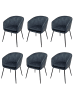 MCW 6er-Set Esszimmerstuhl O28, Blau