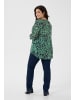KAFFE curve Kurzarm-Bluse KCjanni Regular fit in Green Leopard