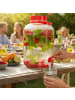 relaxdays Getränkespender in Transparent/ Rot - 10 l