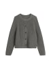 Marc O'Polo Cropped Oversize-Zip-Cardigan in Warm Granite Melange