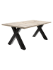 58 aufm Kessel ESSTISCH ausziehbar Eike 7 140 x 90 x 75 Esszimmertisch Schwarzstahl/Sandeiche
