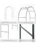 tectake 4er-Set Rankhilfe, Maße 140 x 40 x 240 cm, gefertigt aus Stahl
