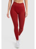 SMILODOX Kompression Leggings Amaze Ripp in Weinrot