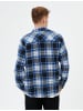 KOTON Shirt in Marineblau Karomuster
