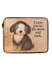 Mr. & Mrs. Panda Notebook Tasche Hund Entspannen Design mit Spruch in Weiß