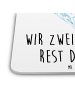 Mr. & Mrs. Panda Untersetzer Mäuse Herz mit Spruch in Weiß
