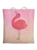 Mr. & Mrs. Panda Tasche Flamingo Stolz ohne Spruch in Aquarell Pink