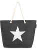 normani Bequeme Sommer-Umhängetasche, Strandtasche in Star Black