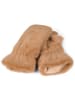 styleBREAKER Fingerlose Handschuhe mit Teddyfell in Camel
