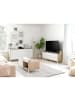 CALICOSY TV-Möbel Brooklyn in Eichenholz / Weiß - (W) 130  x (H) 47  x (L) 41  cm