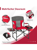 COSTWAY Campingstuhl mit Seitentisch in Rot