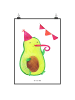 Mr. & Mrs. Panda Poster Avocado Geburtstag ohne Spruch in Weiß