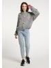 myMo Damen Strickpullover in Grau Mehrfarbig