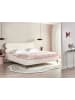 Beliani Doppelbett LESSAY in Weiß/Schwarz - (W) 195 x (H) 103 x (L) 213 cm