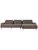 Beliani Ecksofa MARIFERD in Braun/Schwarz/Braun - (W) 316 x (H) 79 x (L) 146 cm