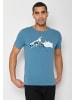 GreenBomb T-Shirt Nature Mountain Ski in Stahlblau