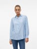 Vero Moda Hemd Basic Rundhals Bluse in Blau