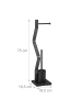 relaxdays WC Garnitur Schwarz/ Grau - (B)18,5 x (H)75 x (T)18,5 cm