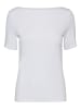 Vero Moda Basic Stretch T-Shirt mit U-Boot-Ausschnitt VMPANDA in Weiß-2