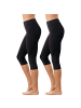 Erwin Müller Single-Jersey Capri-Leggings 2er-Pack in schwarz/schwarz