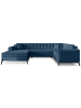 MF Design Monton Recamiere Links in Blau -  (L) 180 x (B) 340 x (H) 93 cm