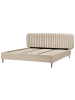 Beliani Doppelbett BRIN in Beige/Schwarz - (W) 214 x (H) 102 x (L) 215 cm