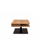 58 aufm Kessel COUCHTISCH höhenverstellbar Clare 70x49x70 Furnier Schwarz/Wildeiche