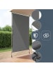 SONGMICS Seitenmarkise Sheld in Dunkelgrau - (B)150 x (H)(220-300) x (T)0.1 cm