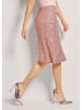 MADELEINE Schlanker Pencil-Skirt mit Wendepailletten in blassrosa / puderrosé