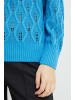 ICHI Strickpullover IHMARNAS LS2  - 20118080  Strickpullover mit Strukturmuster in Blau