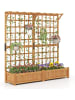 COSTWAY Blumenkasten mit Spalier & Dach 180x48x183cm in Orange