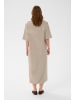 Soaked in Luxury Jerseykleid SLIngina Lockere Passform in White and Cappucino Stripe