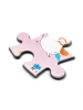 Mr. & Mrs. Panda Puzzle Einhorn Bergsteiger mit Spruch in Rot Pastell