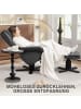 HOMCOM Relaxsessel mit Hocker in Dunkelgrau 87L x 67B x 96H cm
