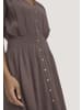 Hessnatur Hessnatur Musselin Kleid mit Taillierung Midi aus reiner Bio-Baumwolle in mocca